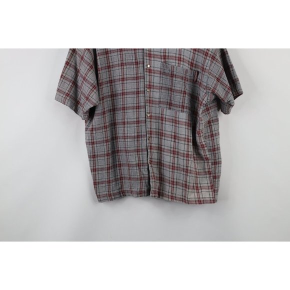 Troy Lee Designs Mens Medium Spell Out Baggy Fit Flannel Snap Button Shirt USA - Picture 3 of 9
